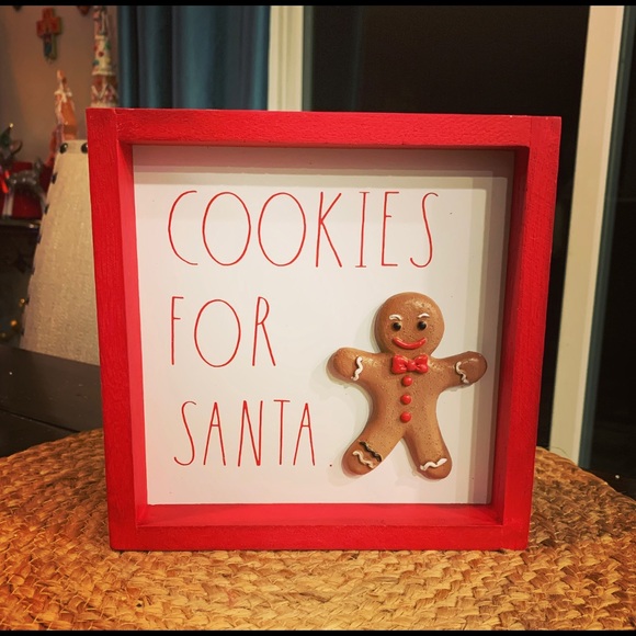 Rae Dunn Christmas “Cookies For Santa “ Sign - Picture 1 of 6